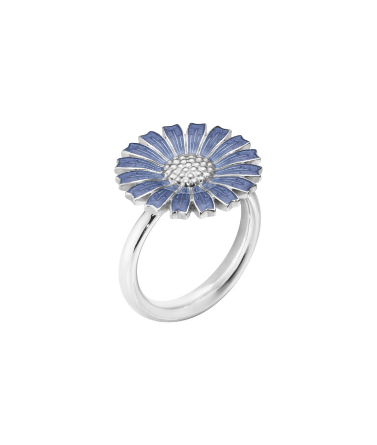 Silverring Diasy Blue 18mm rh SIZE 55