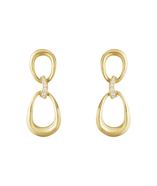 18K gg örhänge Offspring 2 Loops 0,05 ct