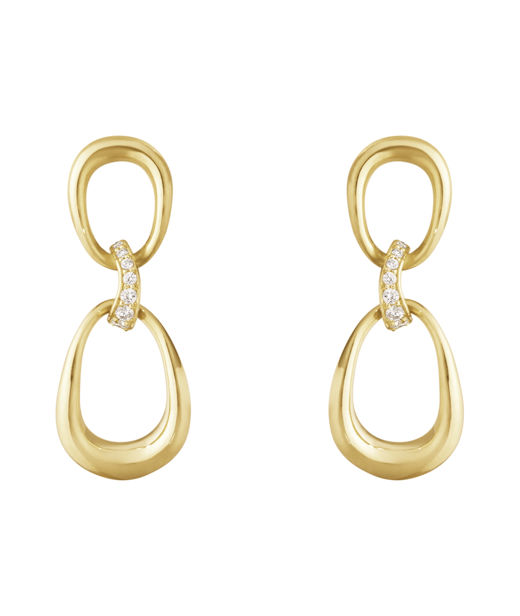 18K gg örhänge Offspring 2 Loops 0,05 ct