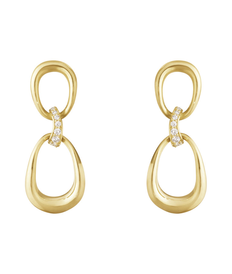 18K gg örhänge Offspring 2 Loops 0,05 ct