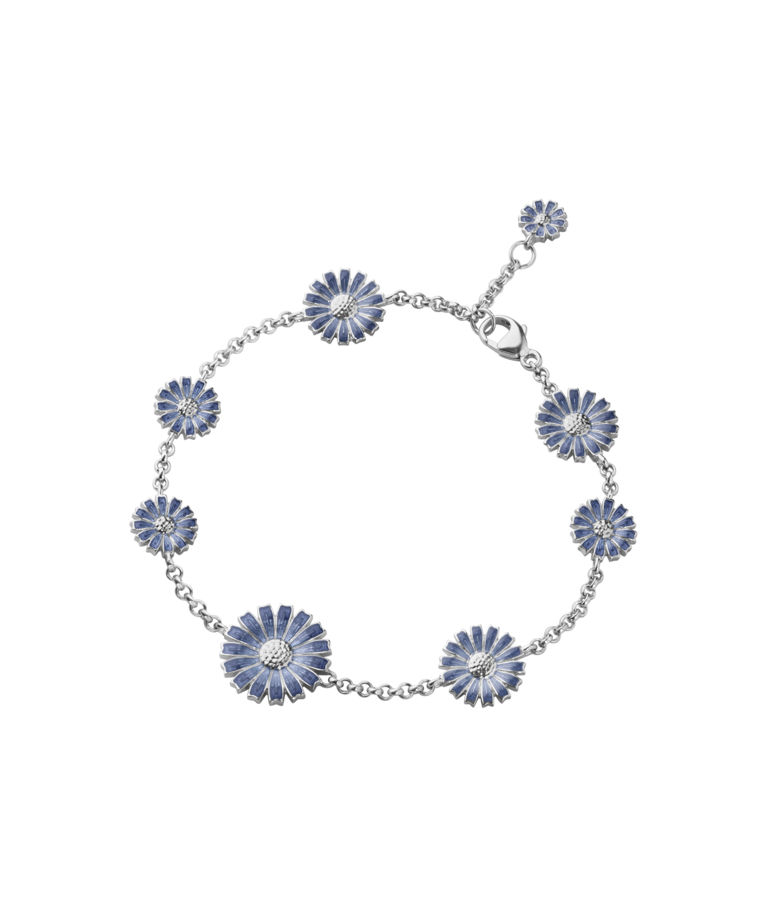 Silverarmband Daisy Blue 8x 18,5cm rh