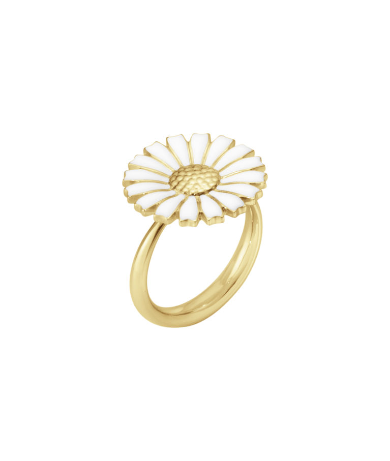 Silverring Daisy White 18mm fg SIZE 55