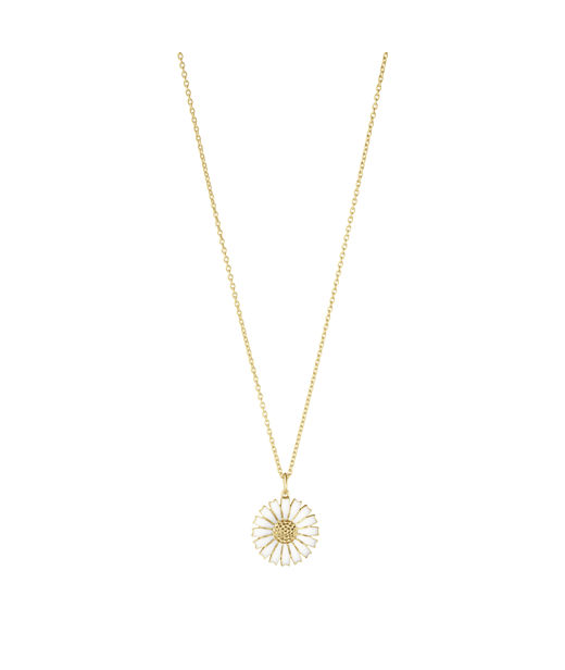 Silverhalsband Daisy White 18mm fg