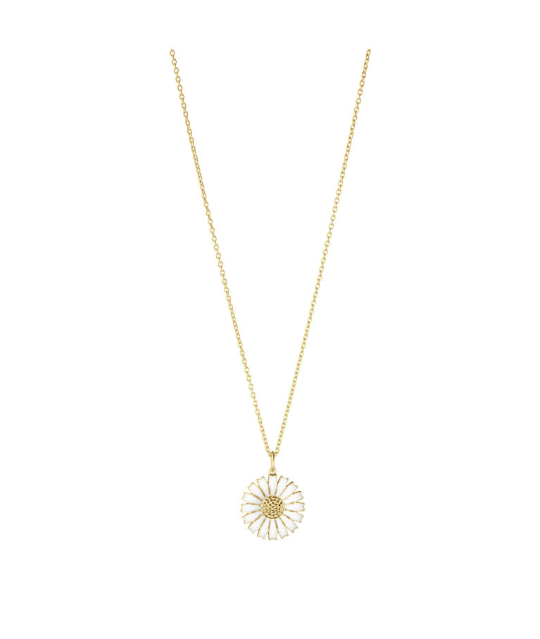 Silverhalsband Daisy White 18mm fg