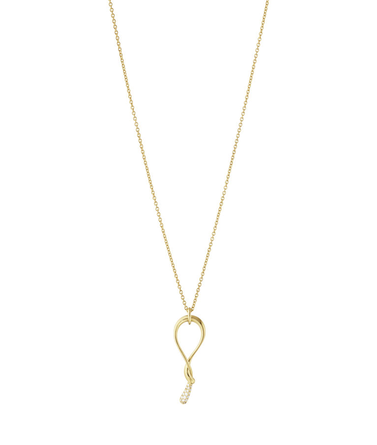 18k gg halsband Mercy Swirl Pavé 0.04ct