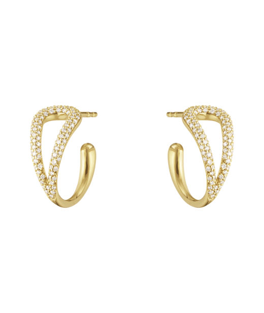 18k gg örhänge Mercy Swirl Earhoop Pavé 0.41ct