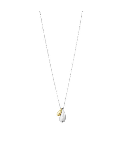 Silverhalsband Reflect Double Drop 18k gg