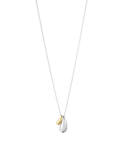 Silverhalsband Reflect Double Drop 18k gg