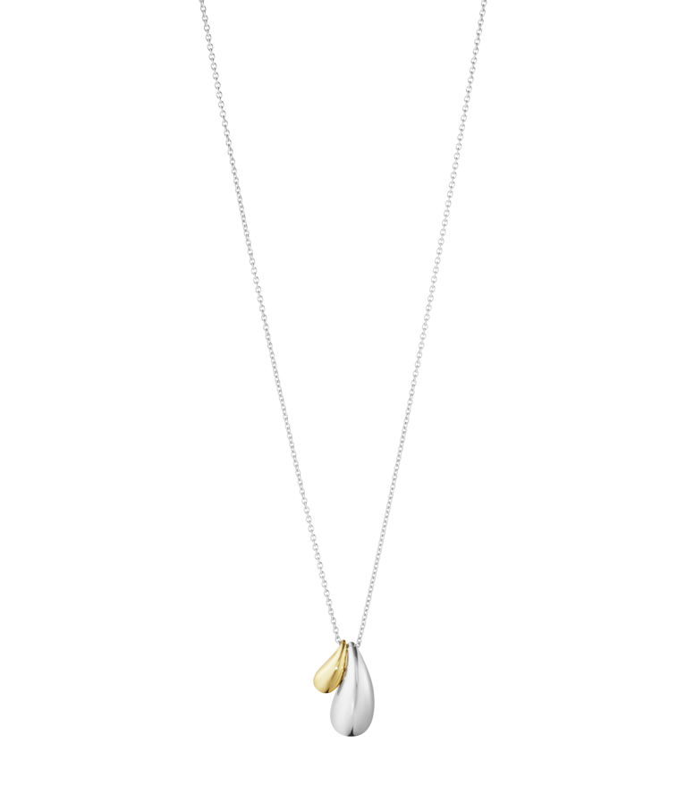 Silverhalsband Reflect Double Drop 18k gg