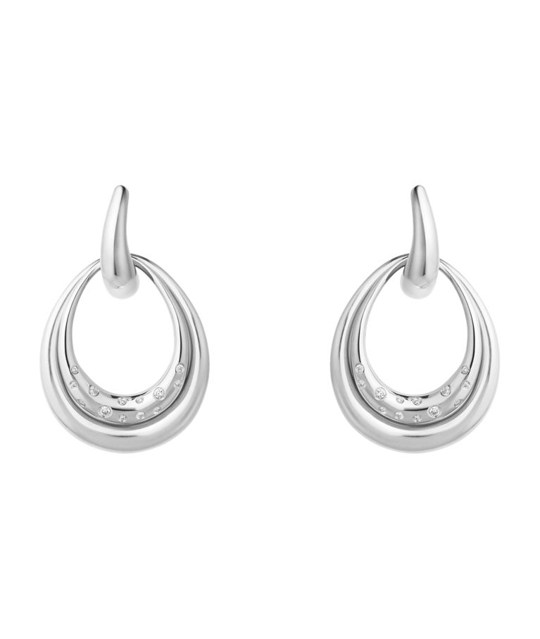 Silverörhänge OFFSPRING MEDIUM DIA 0.08 CT