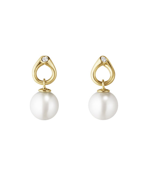 18k gg örhänge Magic pärla 0,04ct.