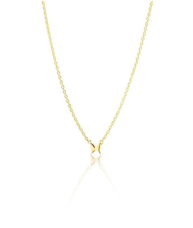 Silverhalsband Petite Papillion 42-45cm fg