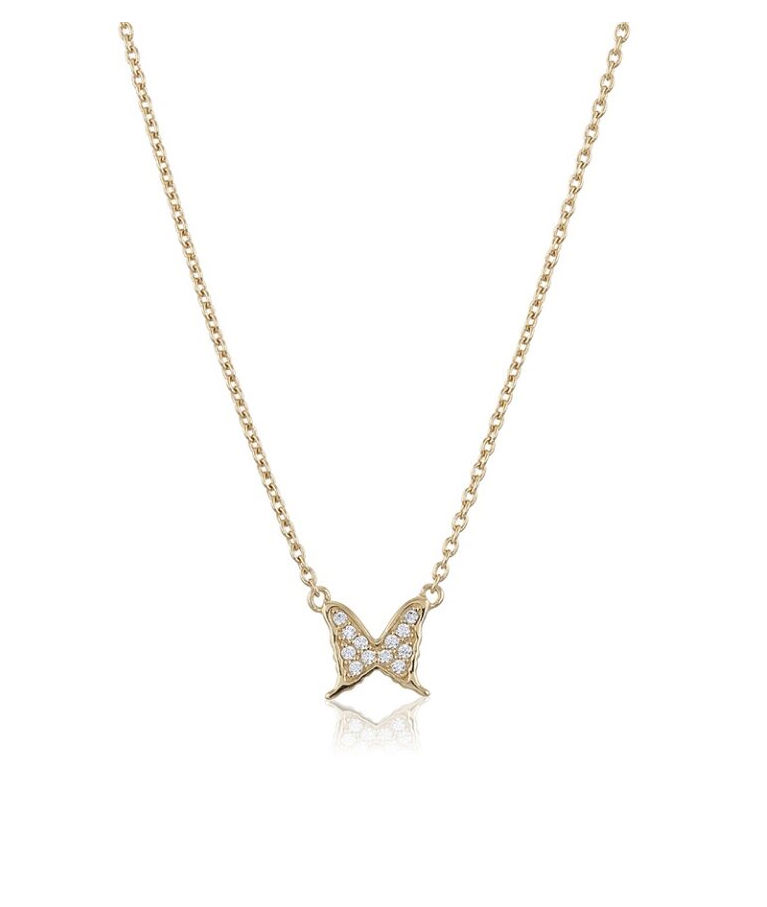 Silverhalsband Petite Papilion Sparkling fg