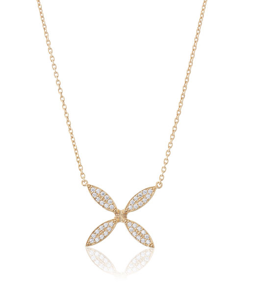 Silverhalsband Sparkling Ellipse cz fg