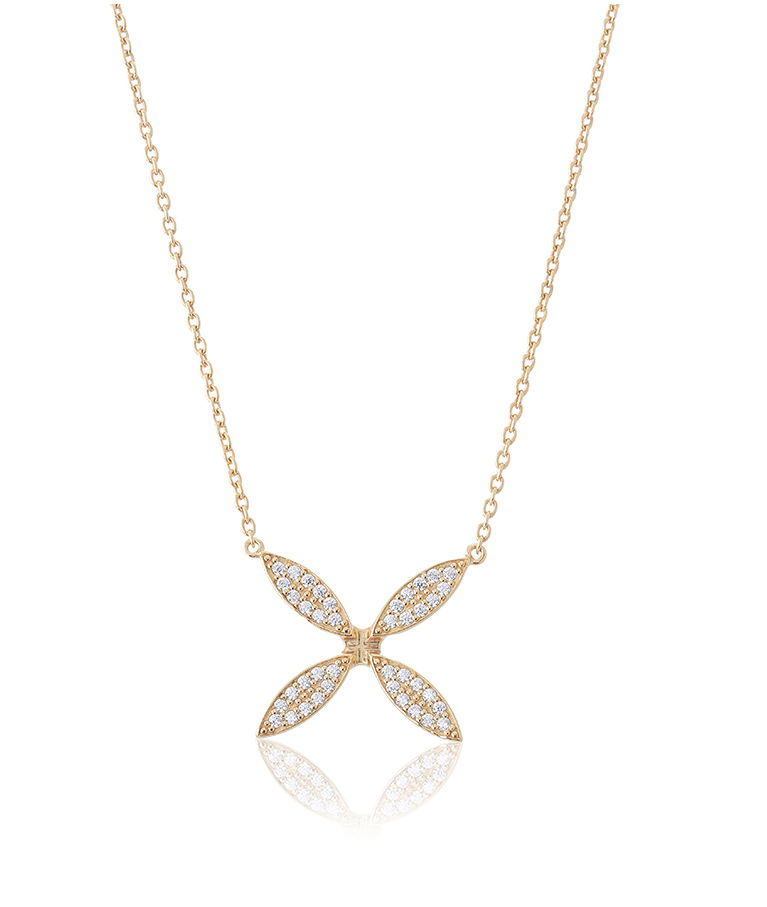 Silverhalsband Sparkling Ellipse cz fg