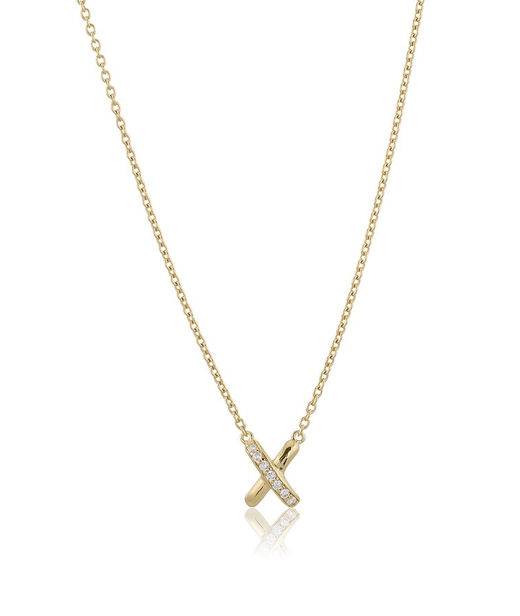 Silverhalsband Cross My Heart fg