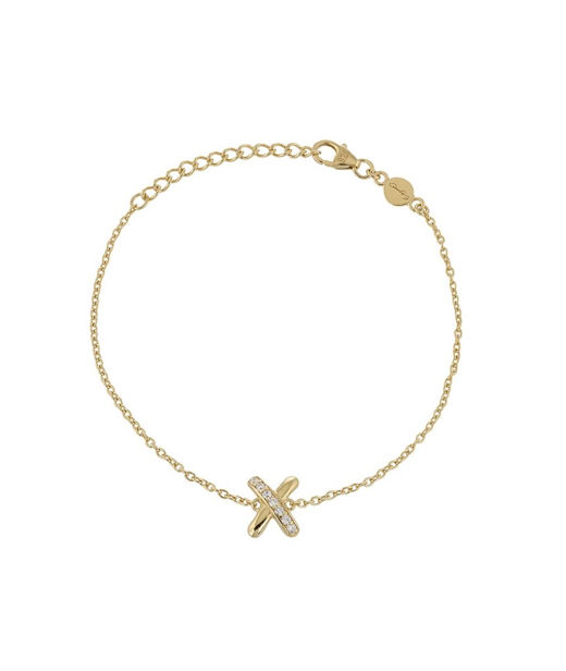 Silverarmband Cross My Heart fg