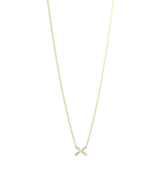 Silverhalsband Sparkling Ellipse mini fg