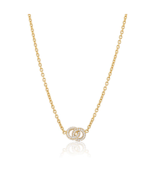 Silverhalsband The Knot Sparkling Mini fg