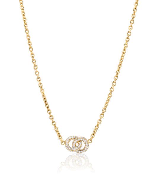 Silverhalsband The Knot Sparkling Mini fg