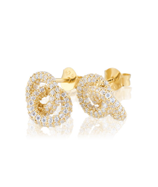 Silverörhänge The Knot Sparkling Mini fg