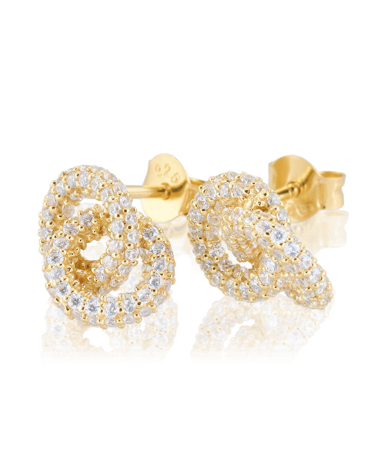 Silverörhänge The Knot Sparkling Mini fg