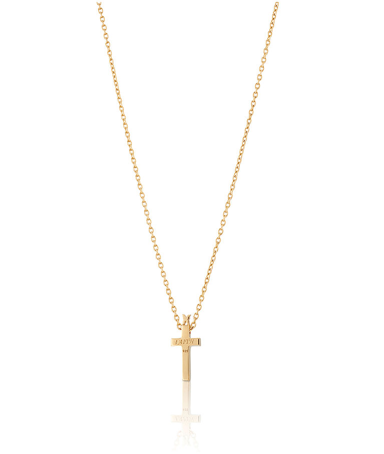 Silverhalsband Cross Faith fg