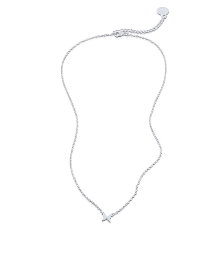 Silverhalsband Petite Papillion 42-45cm