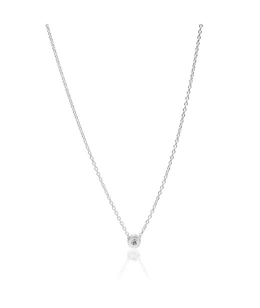 Silverhalsband Älskad Mini cz