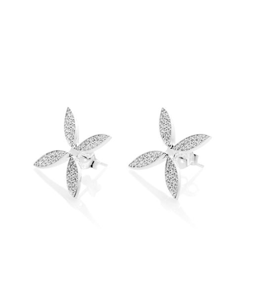 Silverörhänge Sparkling Ellipse cz
