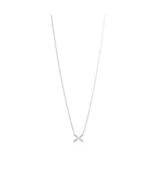 Silverhalsband Sparkling Ellipse mini