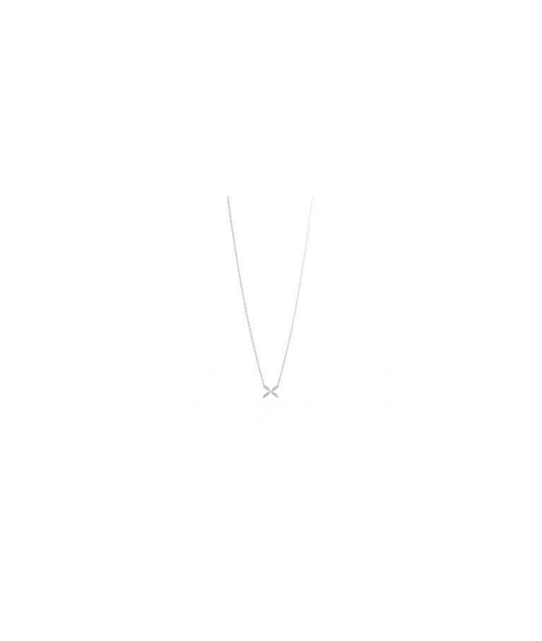Silverhalsband Sparkling Ellipse mini