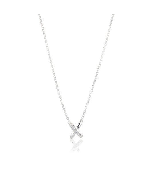 Silverhalsband Cross My Heart