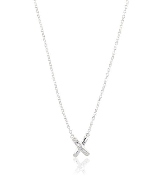 Silverhalsband Cross My Heart