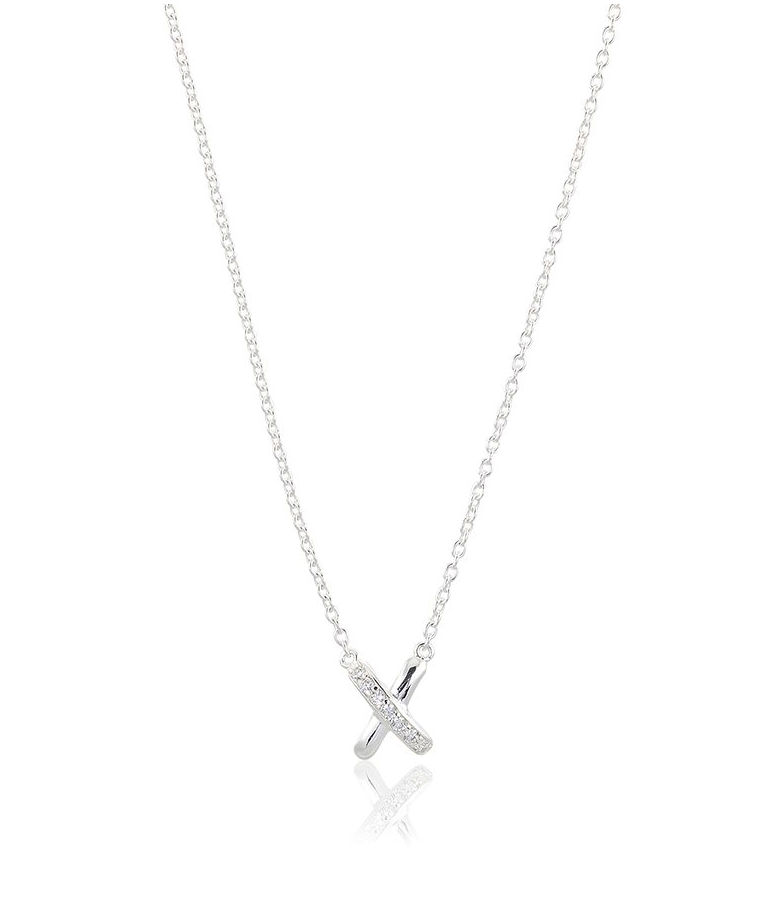 Silverhalsband Cross My Heart