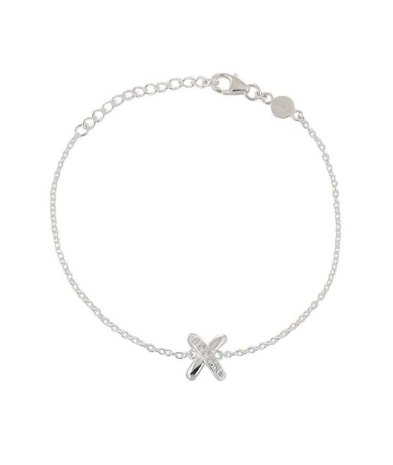 Silverarmband Cross My Heart