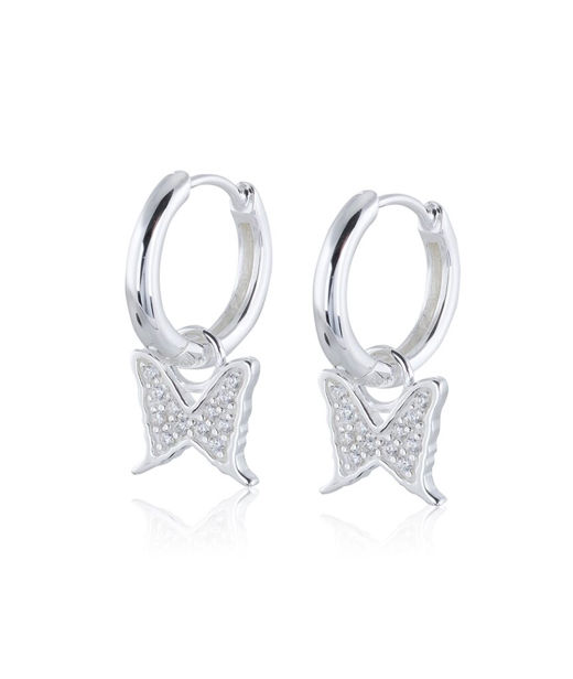 Silverörhänge Petite Papillion Sparkling Creol