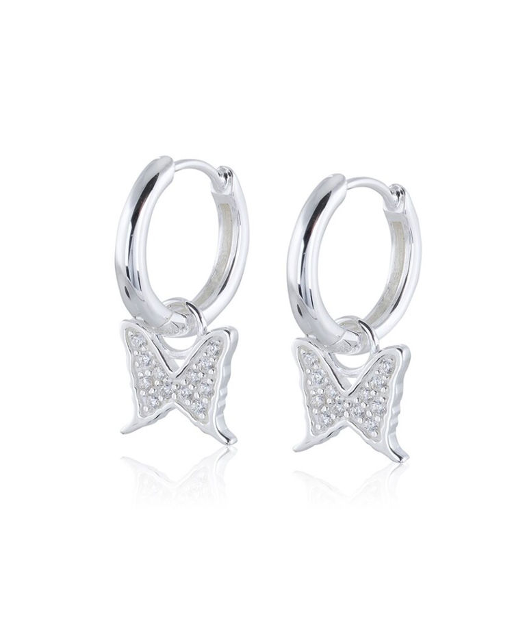 Silverörhänge Petite Papillion Sparkling Creol