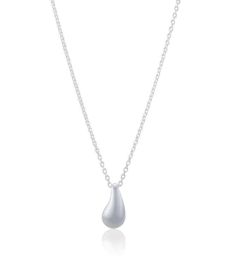 Silverhalsband Infinity Drop