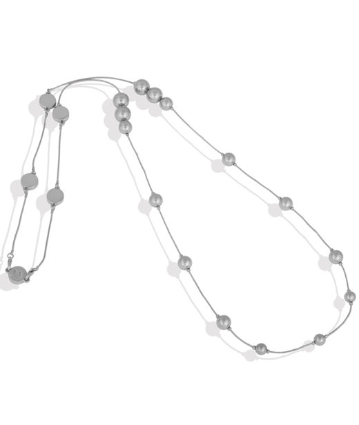 Mässinghalsband The Berry Iconic silver