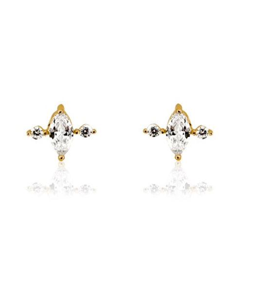 Mässingsörhänge Bianca Micro gold.