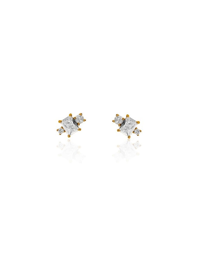 Mässingsörhängen Cleo Micro gold.