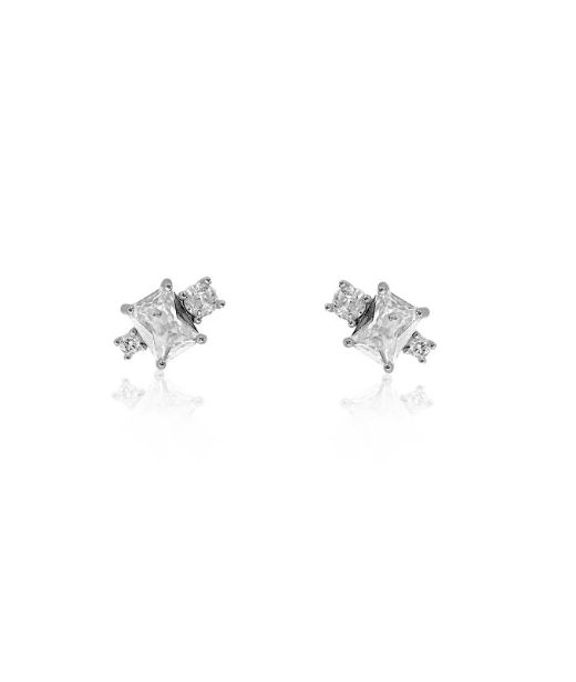 Mässingsörhänge Cleo Micro Silver.