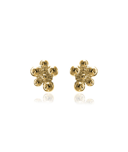 Mässingörhänge Berry Stud gold
