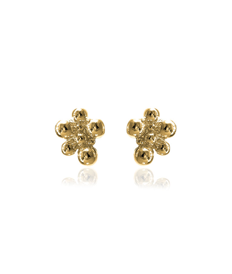 Mässingörhänge Berry Stud gold
