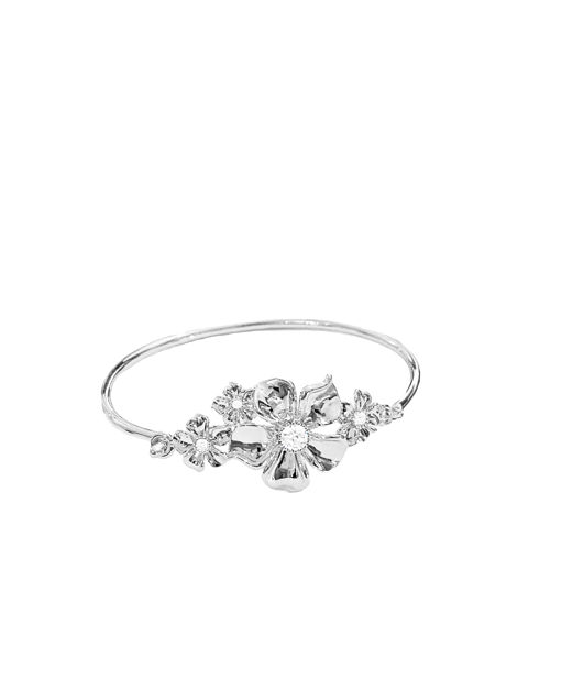 Mässingsarmband La Fleur Cuff XS silver