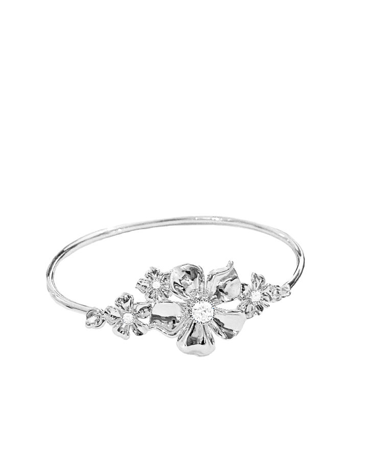 Mässingsarmband La Fleur Cuff XS silver