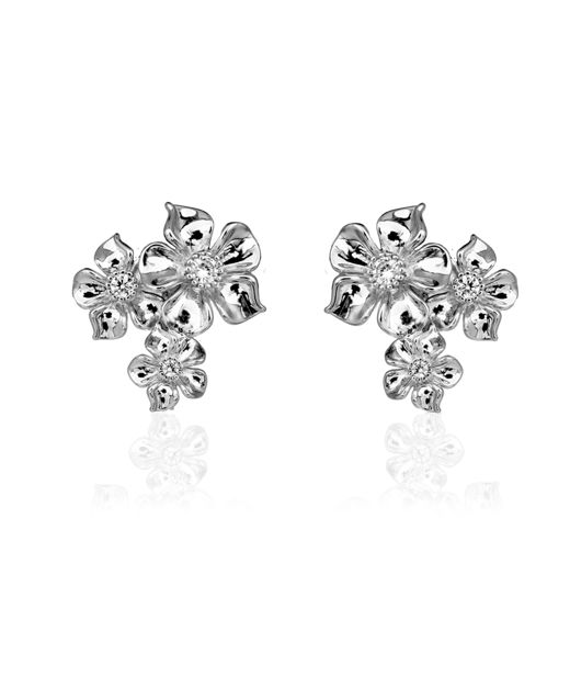 Mässingsörhänge La Fleur Iconic Stud silver
