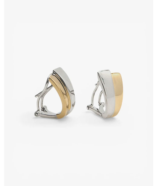 Silverörhänge Omega Clasp Two-Tone