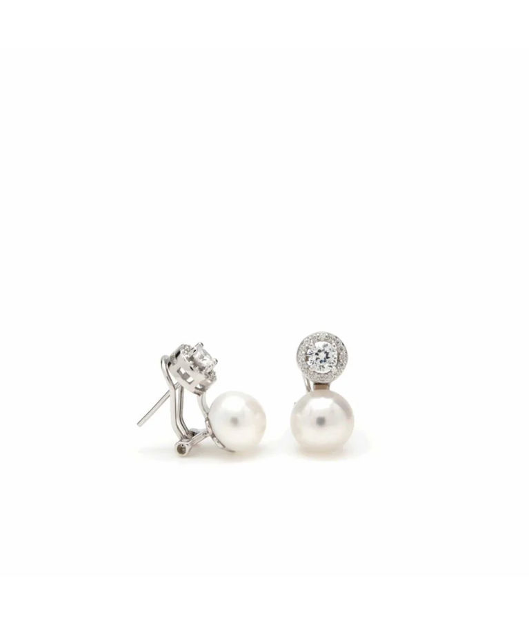 Silverörhänge You And Me Pearl cz